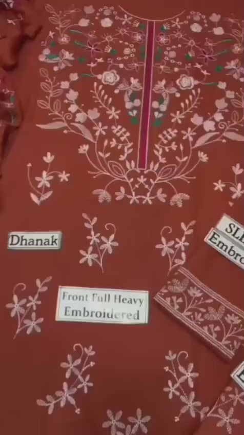 JAZMIN – WINTER DHANAK Premium Heavy Embroidered 3PC